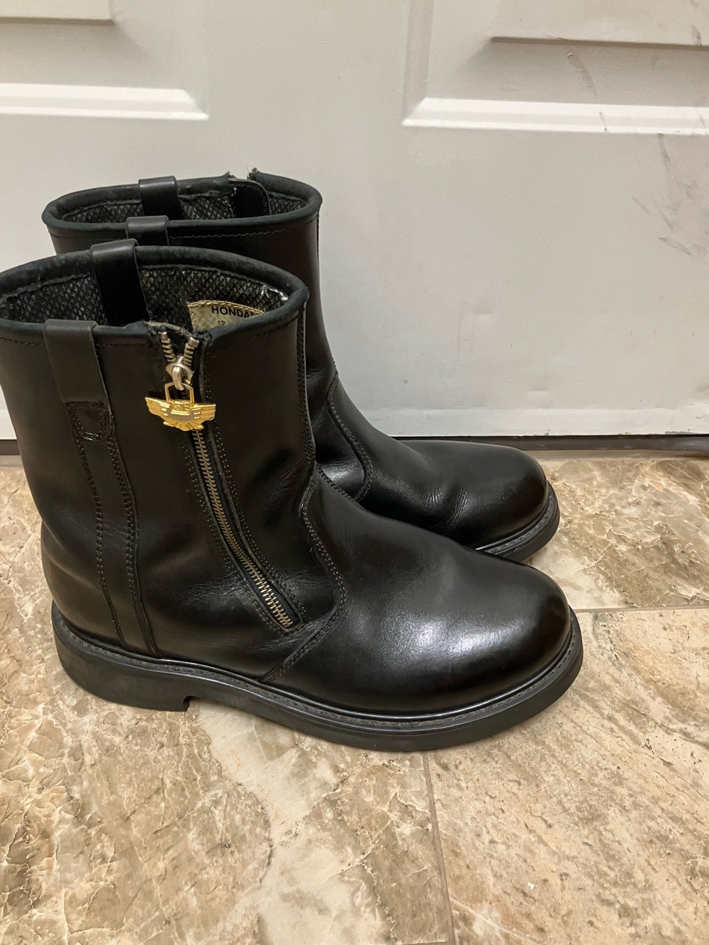 Honda Goldwing Leather Pull-On Motorcycle Boots